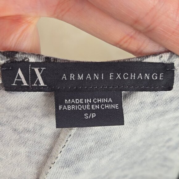 Armani Exchange Size Small Neutral Toned Snakeprint Dress 3/4 Sleeve V-neck - Picture 7 of 8